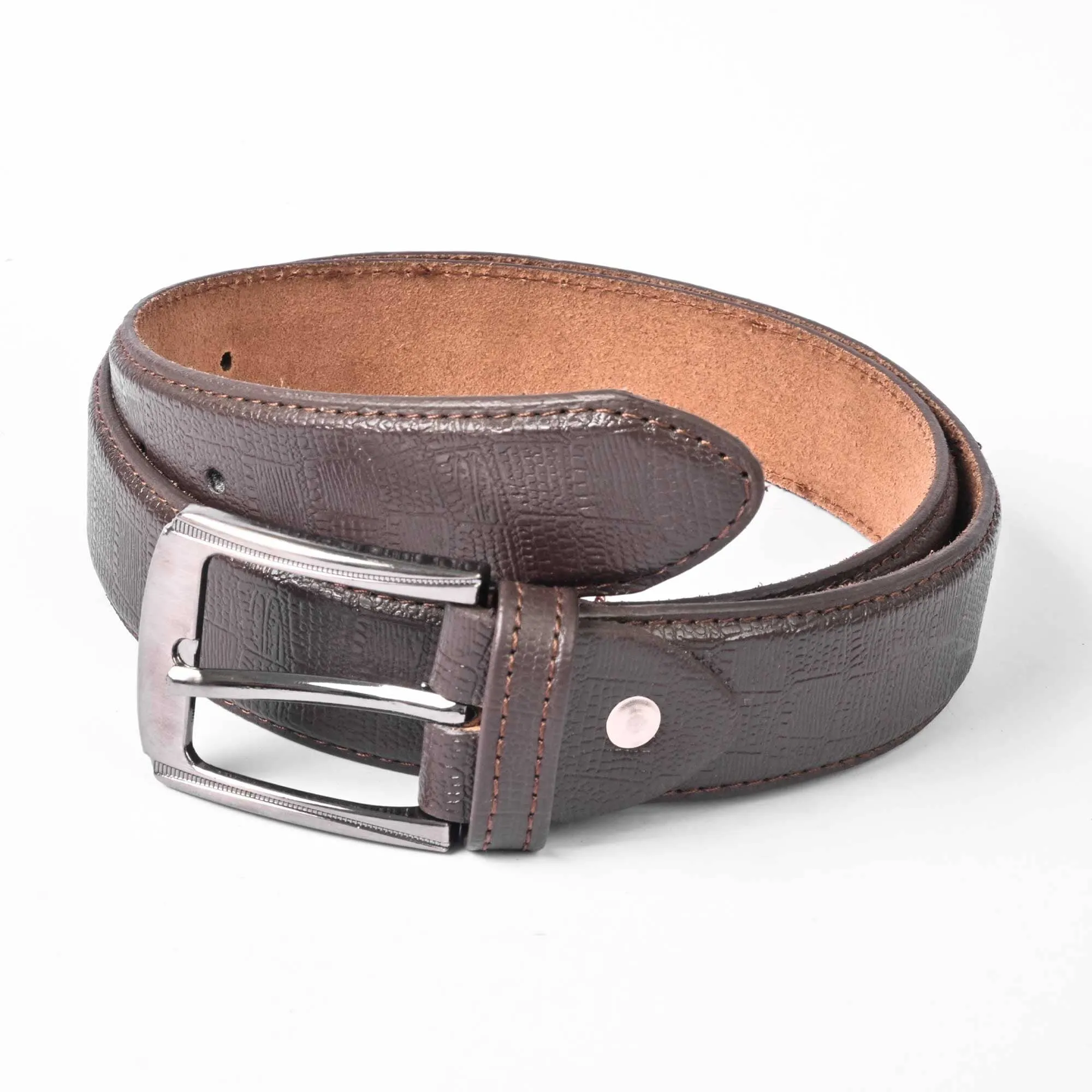 L&L Men's Corozal Texture Design Leather Belt