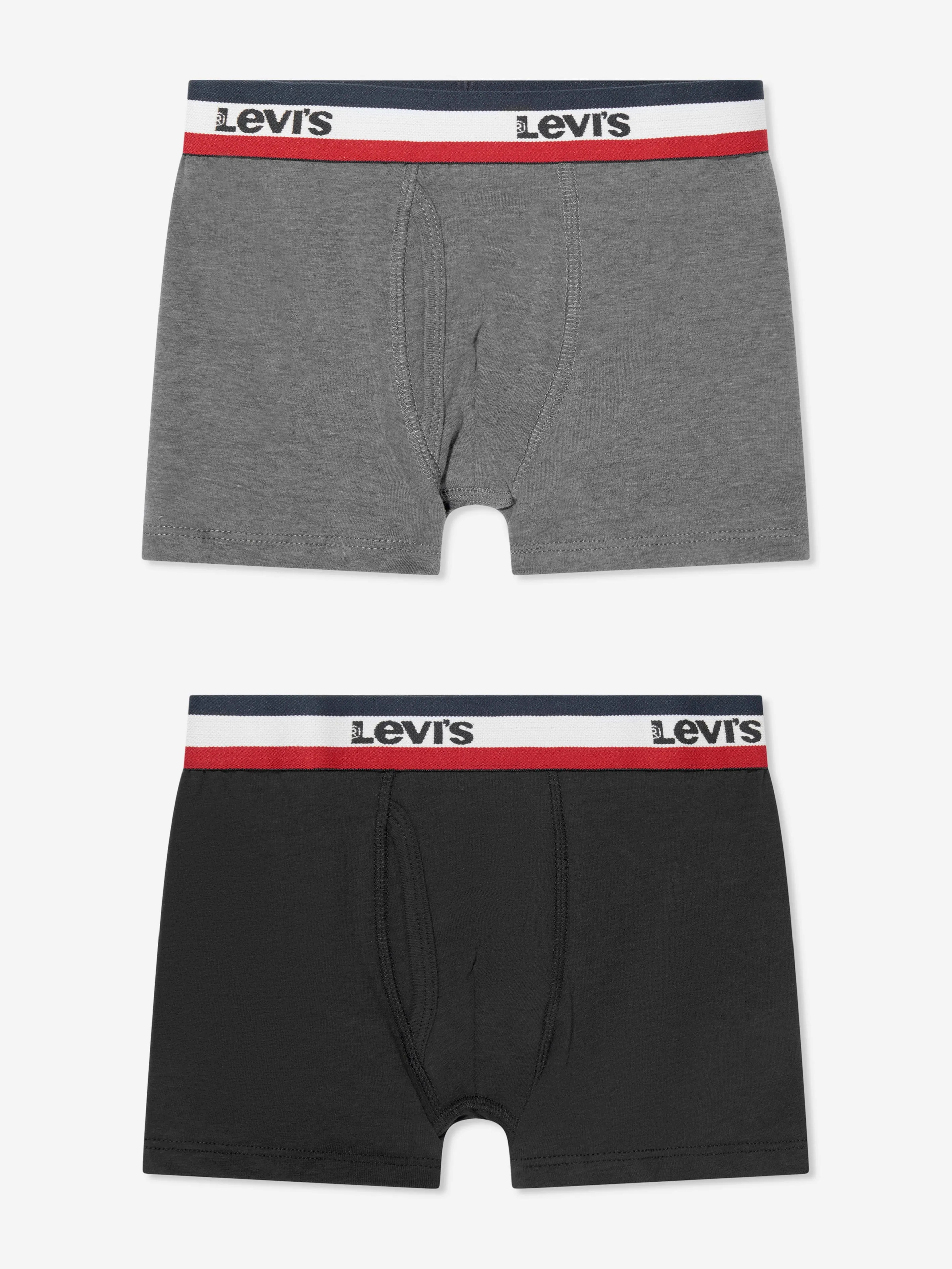 Levi's Boys Sportswear Logo Boxer Brief Set (2 Pack) in Black