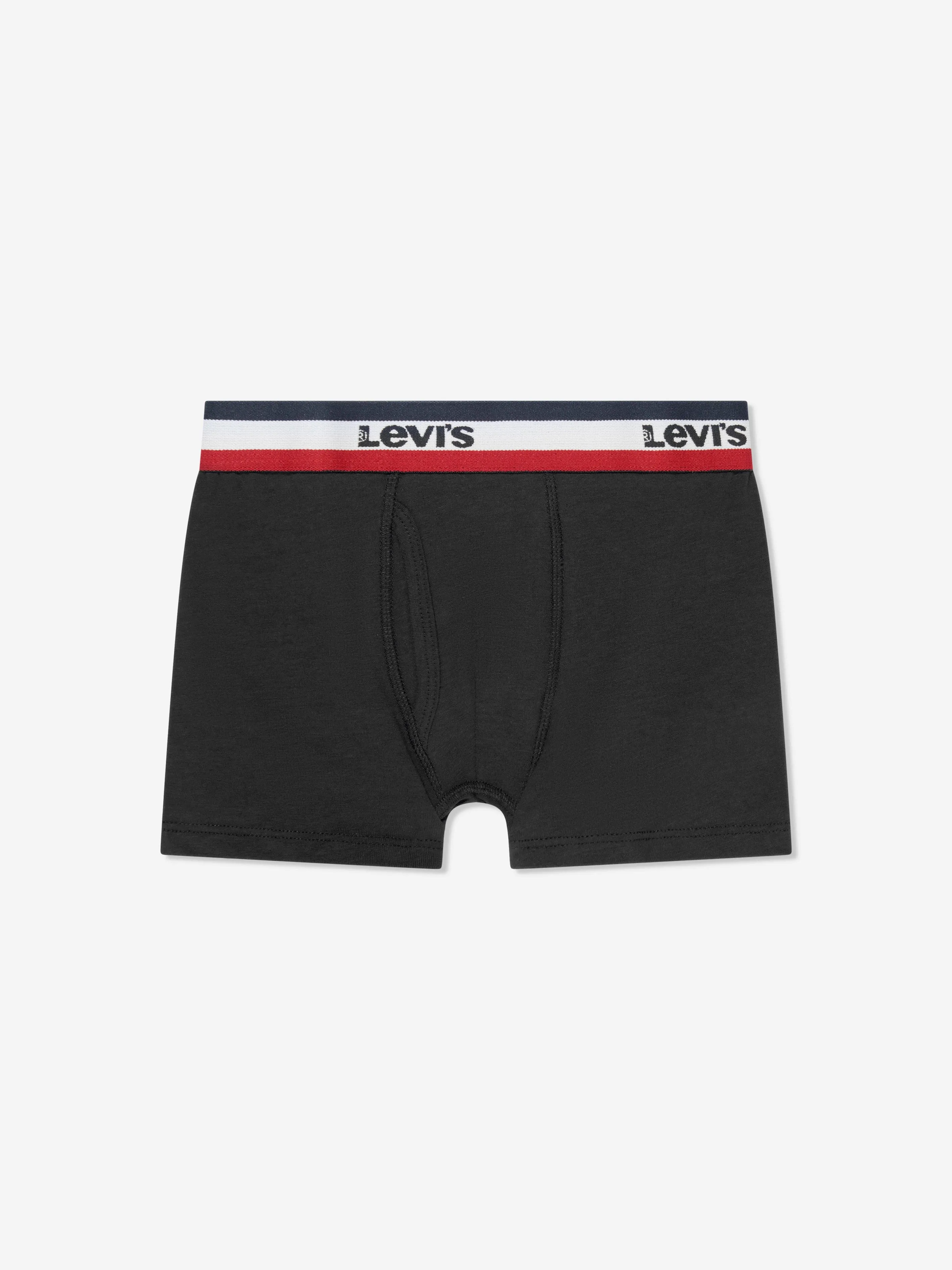 Levi's Boys Sportswear Logo Boxer Brief Set (2 Pack) in Black
