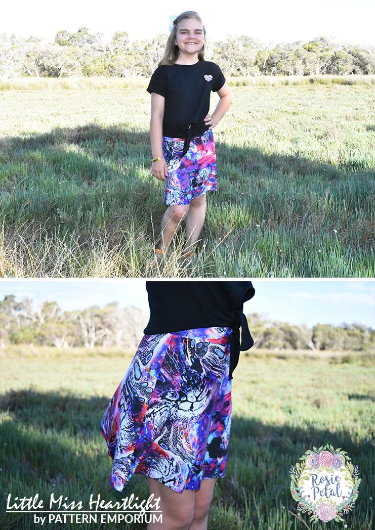 Little Miss Heartlight | Girls Flared Skirt Sewing Pattern