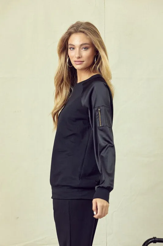 Lucky To Have You Pullover - Black