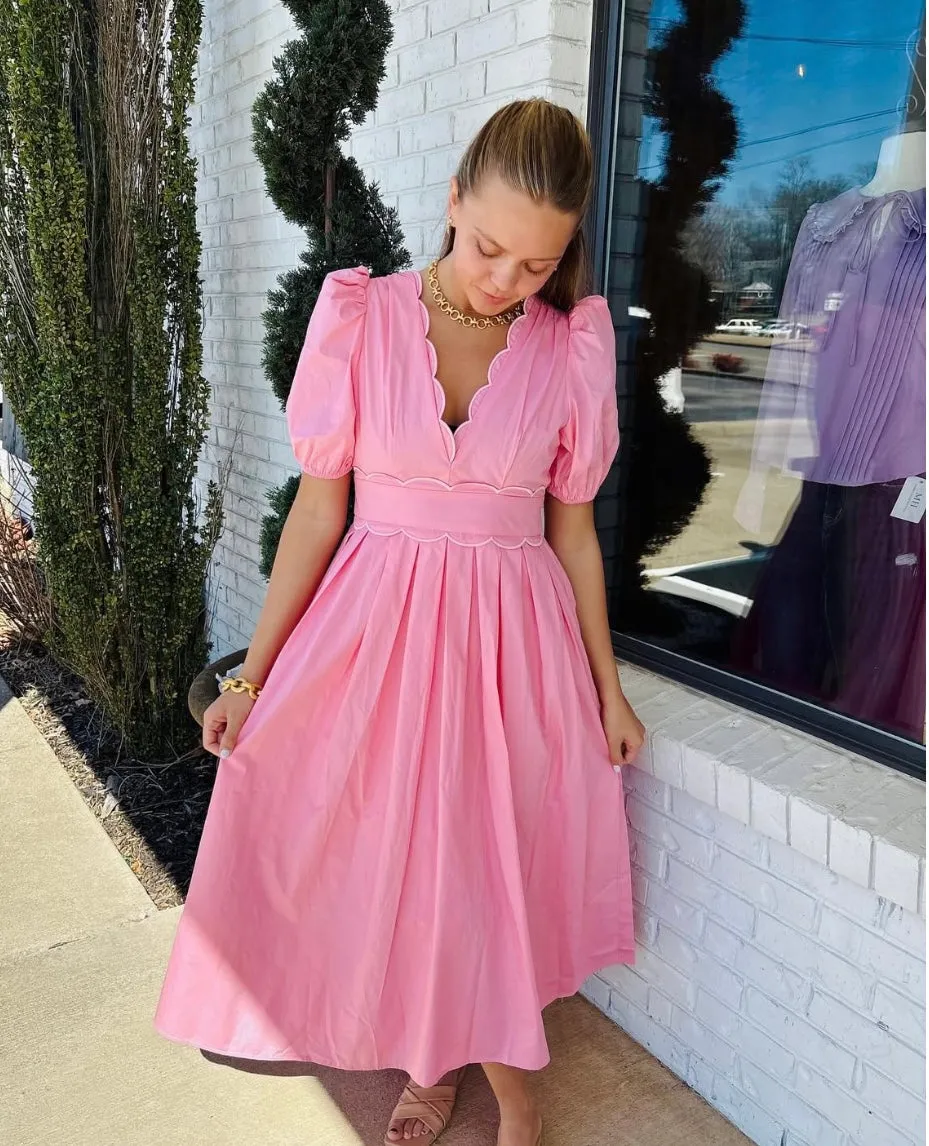 Makin' Me Blush Midi Dress