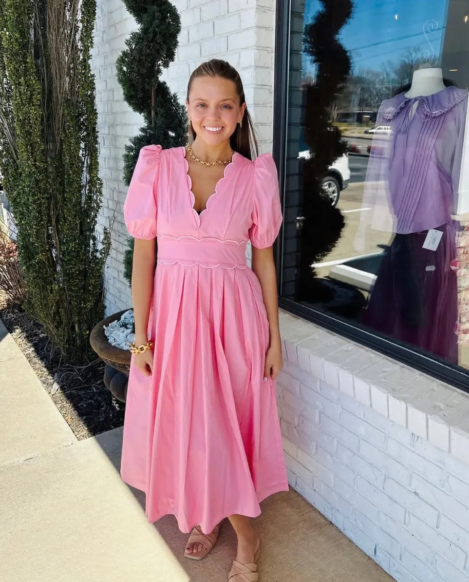 Makin' Me Blush Midi Dress