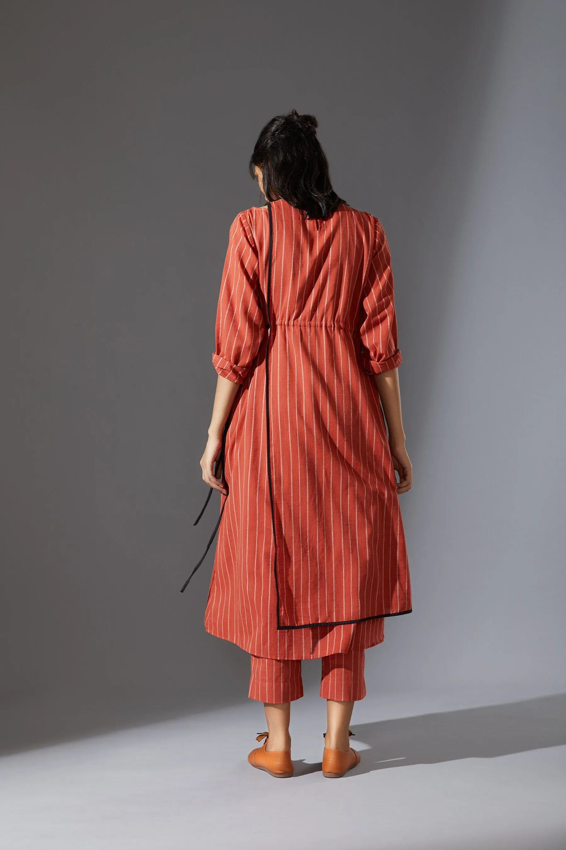 MATI OVERLAP TUNIC- AW RUST