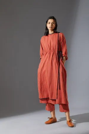 MATI OVERLAP TUNIC- AW RUST
