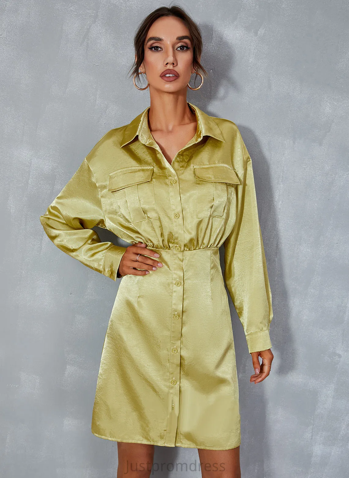 Mini Club Dresses V-Neck Phoenix Dresses A-line Long Casual Polyester Sleeves