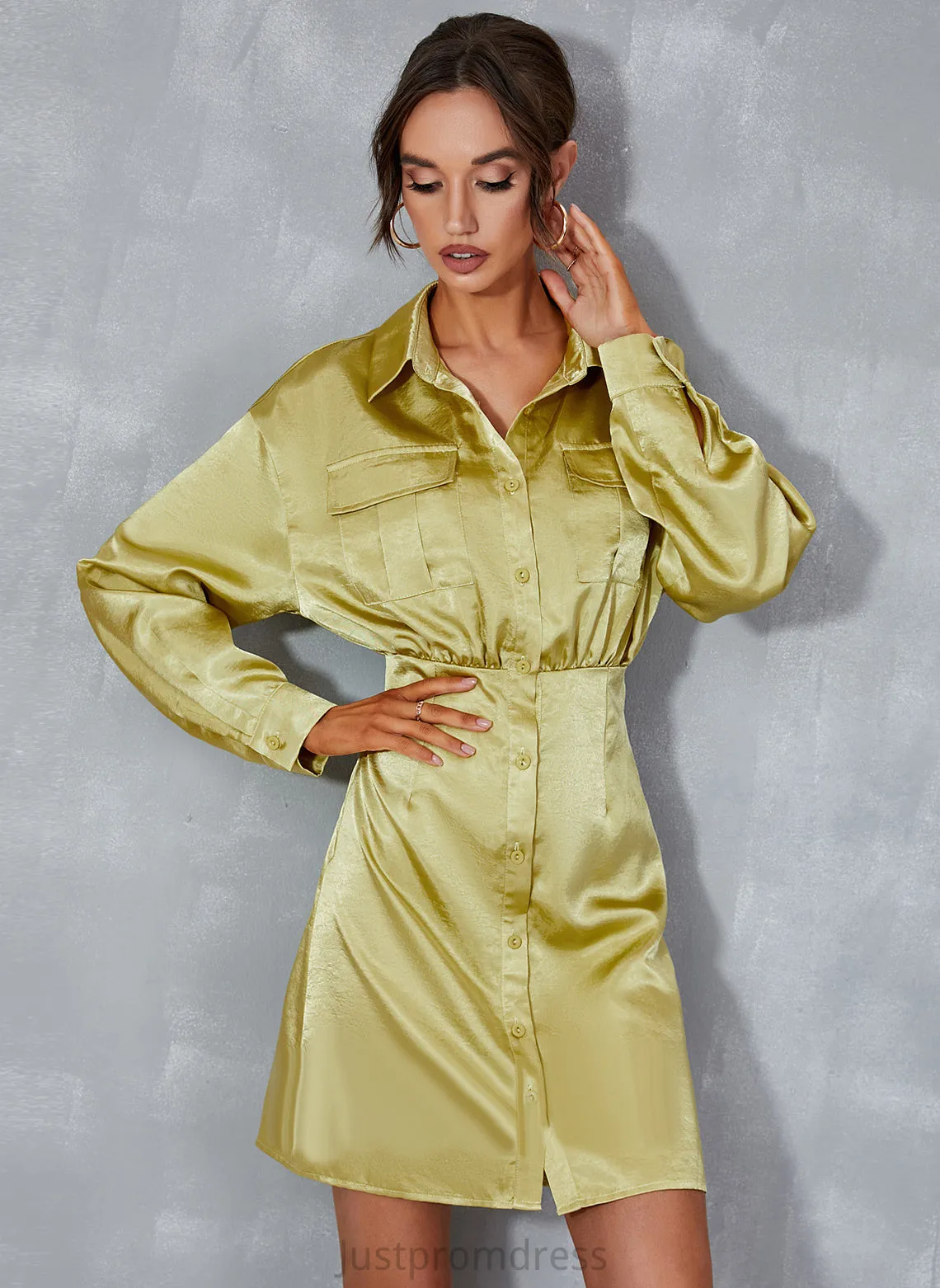 Mini Club Dresses V-Neck Phoenix Dresses A-line Long Casual Polyester Sleeves