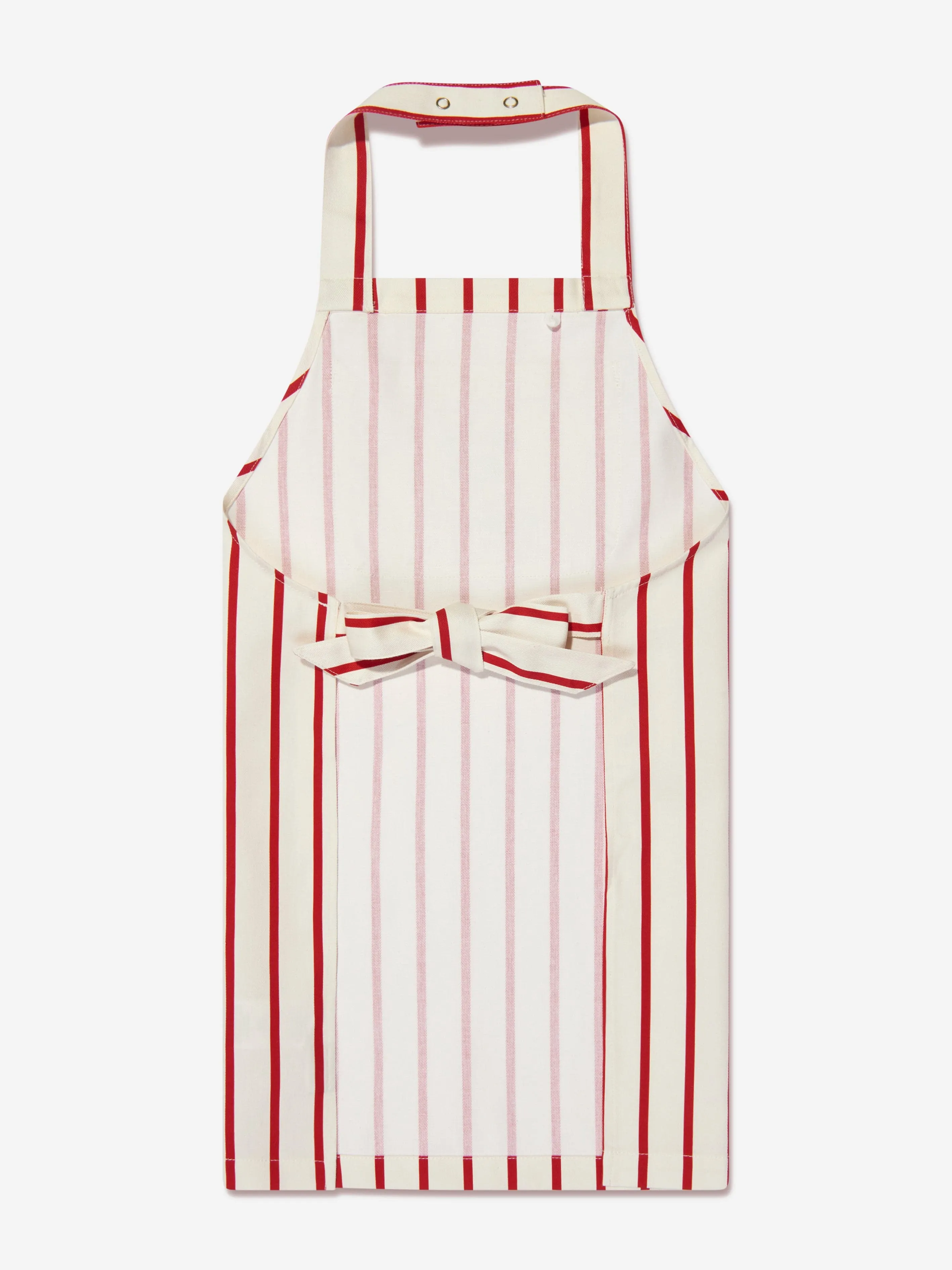 Mini Rodini Kids Stripe Panda Chef Woven Apron in Ivory