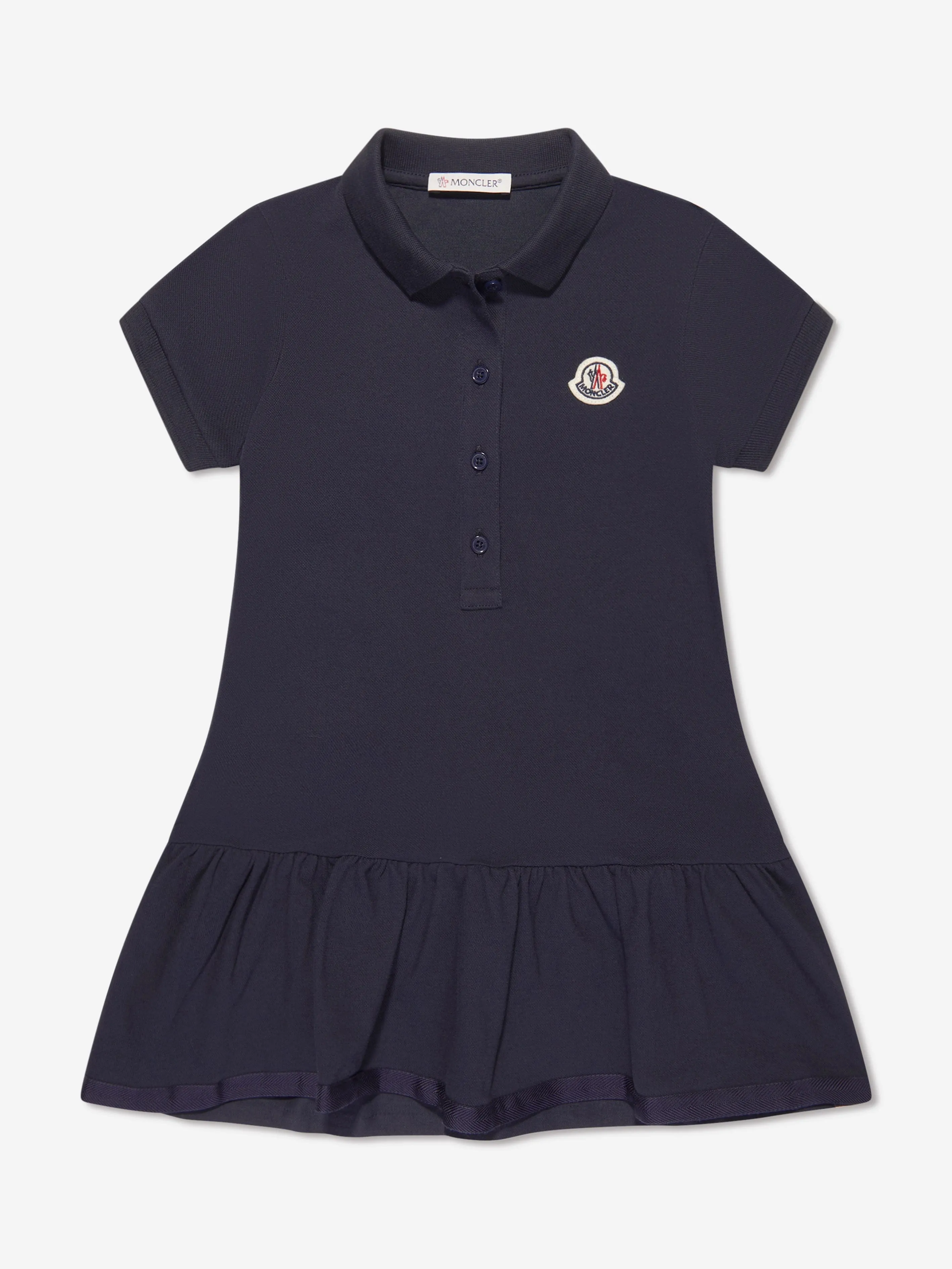 Moncler Enfant Girls Polo Dress in Navy
