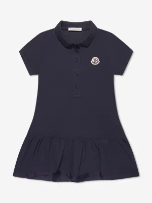 Moncler Enfant Girls Polo Dress in Navy