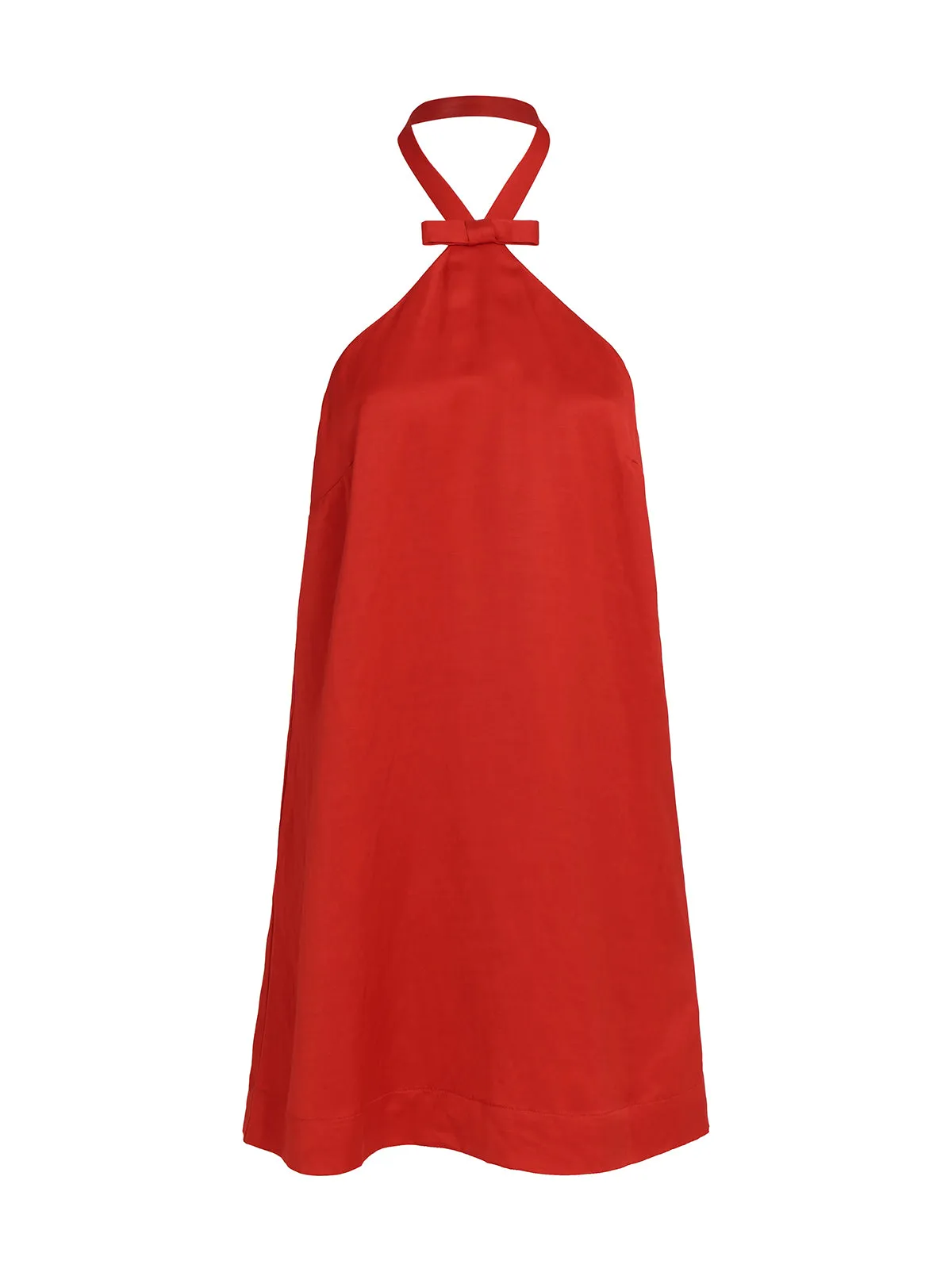 Morgan Red Satin Mini Dress