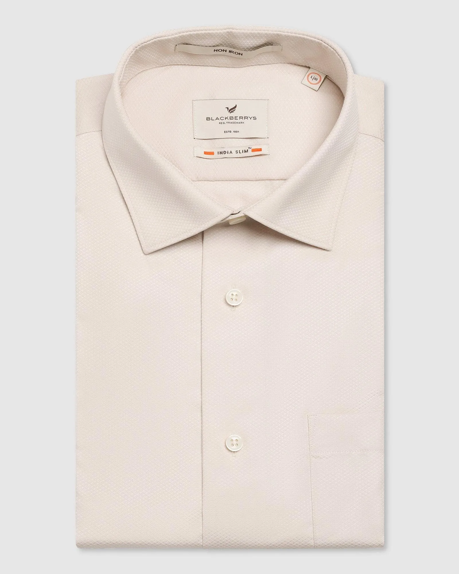 Non Iron Formal Tan Textured Shirt - P31