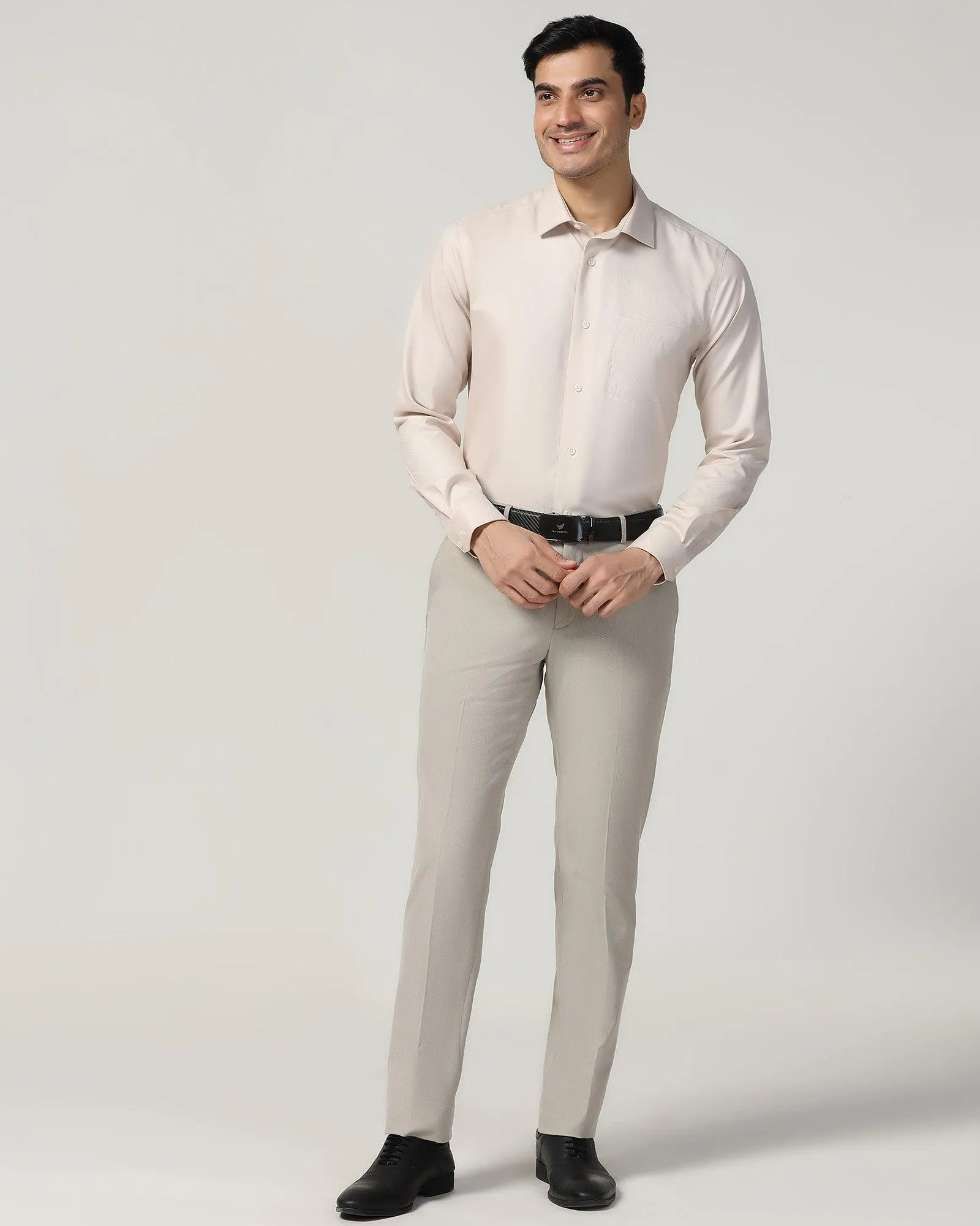 Non Iron Formal Tan Textured Shirt - P31