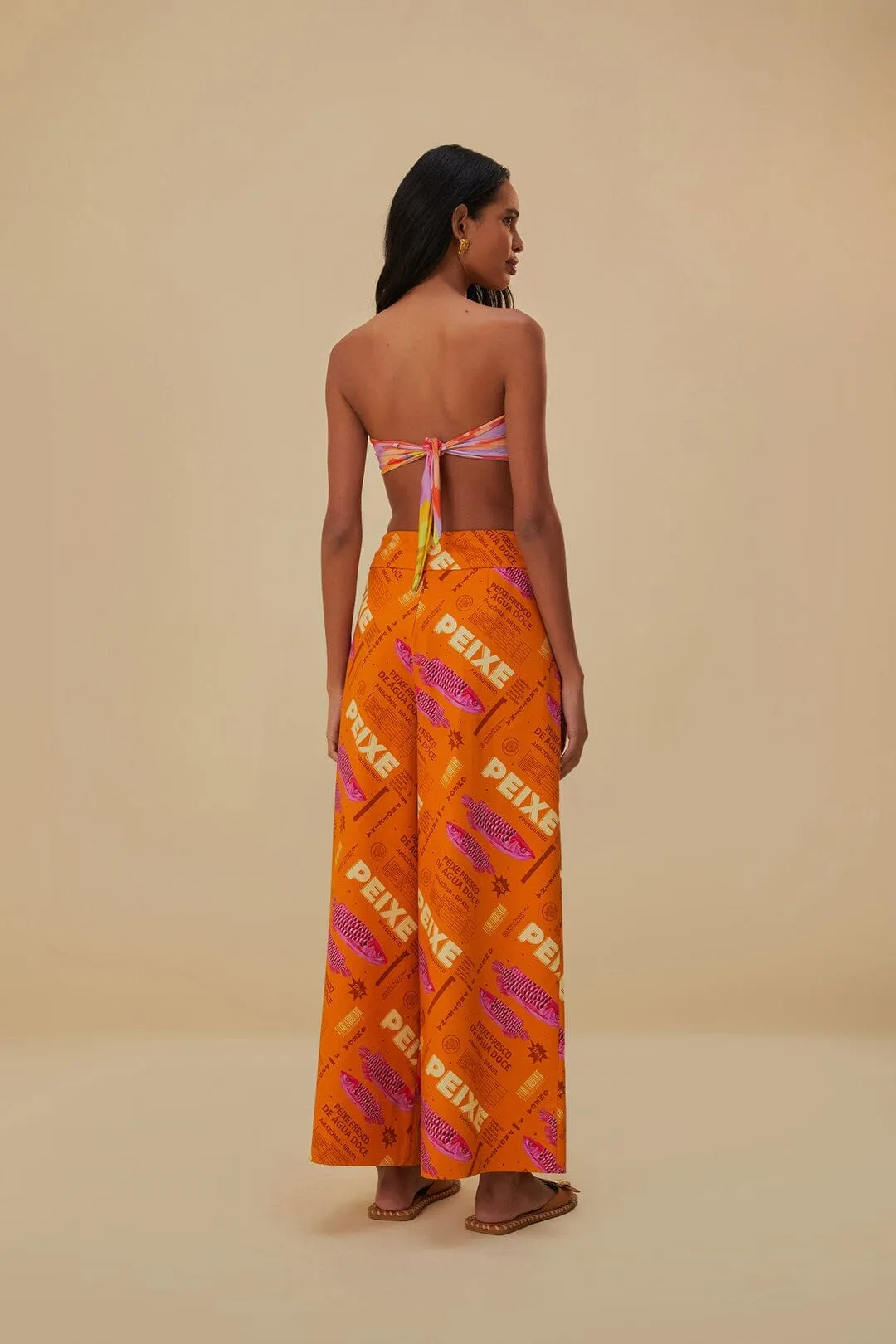 Orange Fresh Fish Cargo Pants