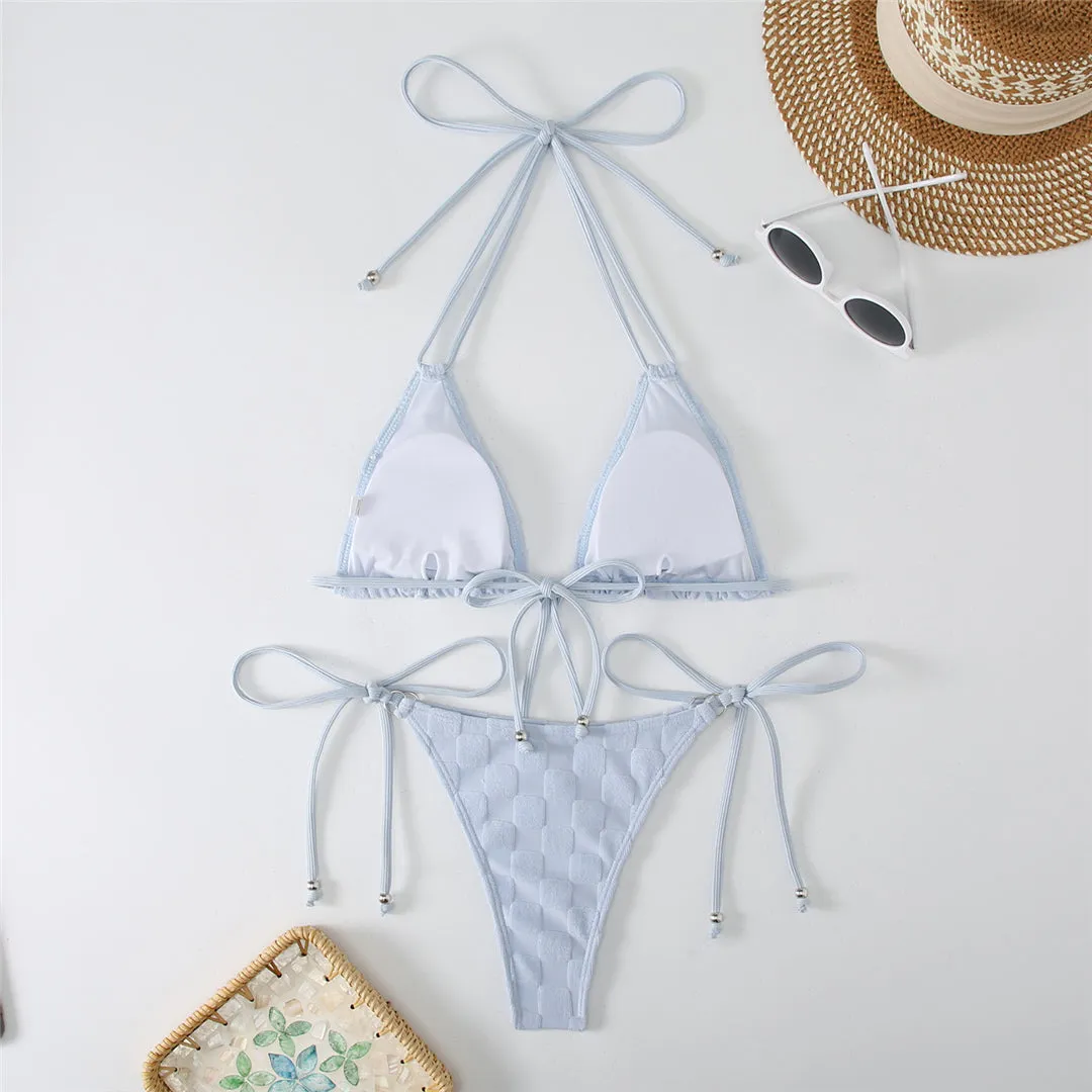 Paula Halter Strappy High Leg Cut Bikini