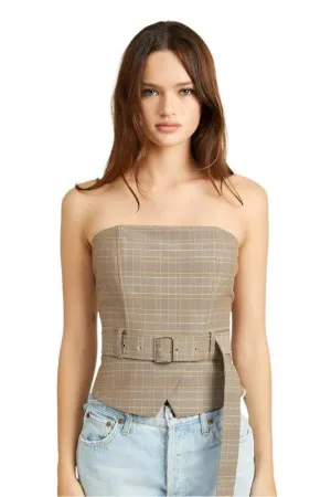 Peplum Belted Corset Top