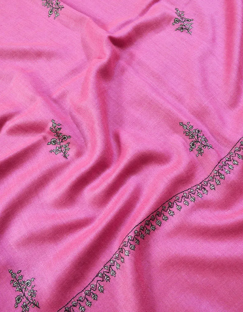 Pink Embroidery Pashmina Stole 7244