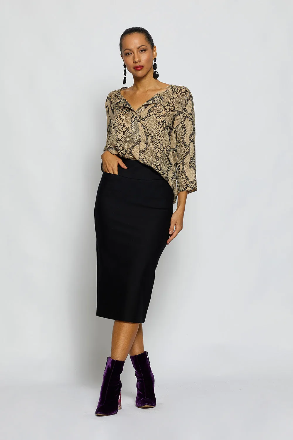 Ponti Long Pull Skirt