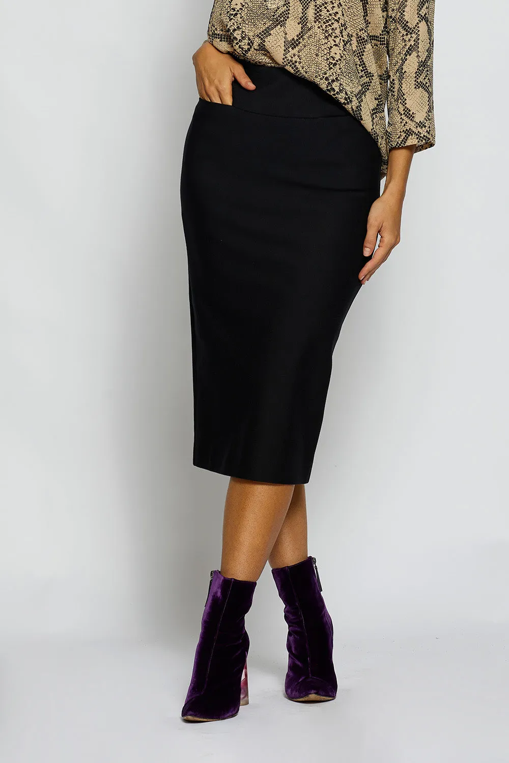Ponti Long Pull Skirt