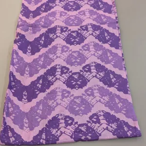 Precut Of 3 Meters Of Violet & Blue Chevron Muslin Silk Fabric