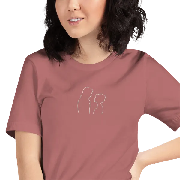 Pride and Prejudice Embroidered Outline T-Shirt