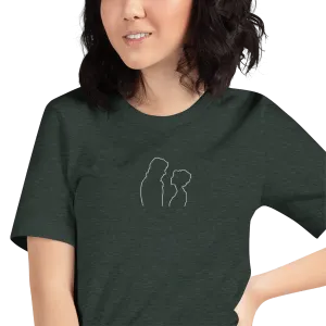 Pride and Prejudice Embroidered Outline T-Shirt