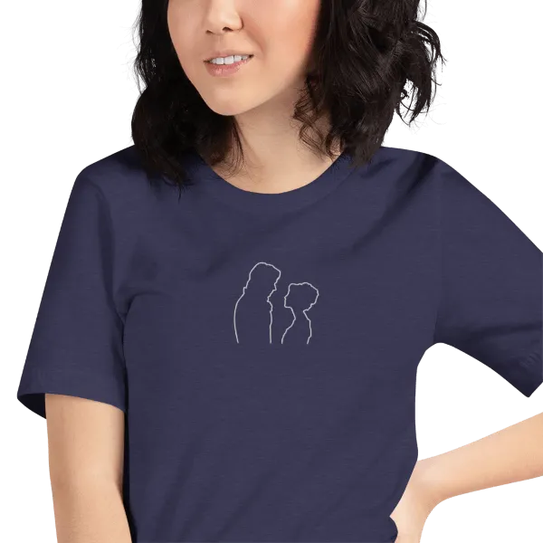 Pride and Prejudice Embroidered Outline T-Shirt