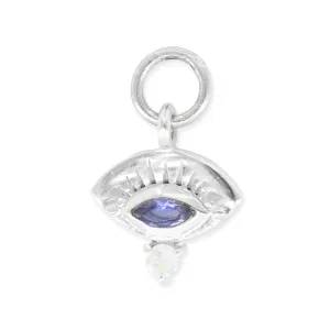 Ray Iolite Silver Charm
