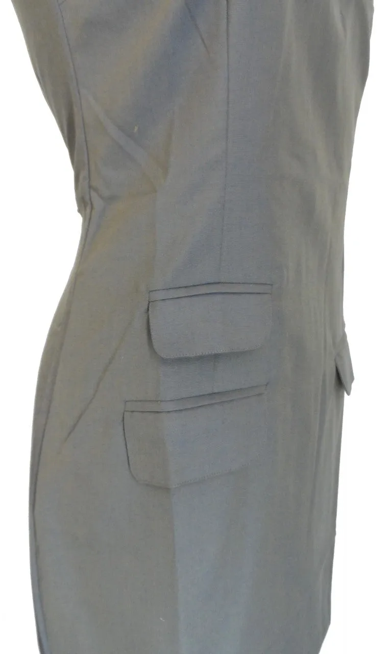 Relco Ladies Retro Mod Green & Gold Tonic Pinafore Tunic Dress