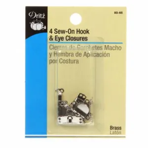 Sew On Hooks & Eyes for Pants/Skirts