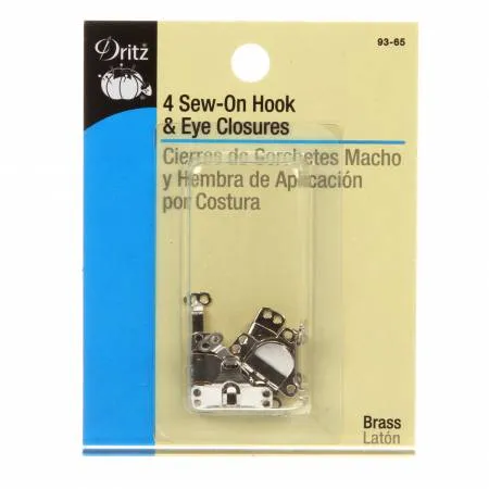 Sew On Hooks & Eyes for Pants/Skirts