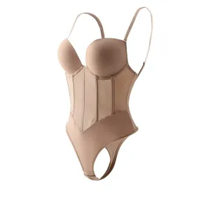 Sexy Bra Thong Bodysuit With Corset