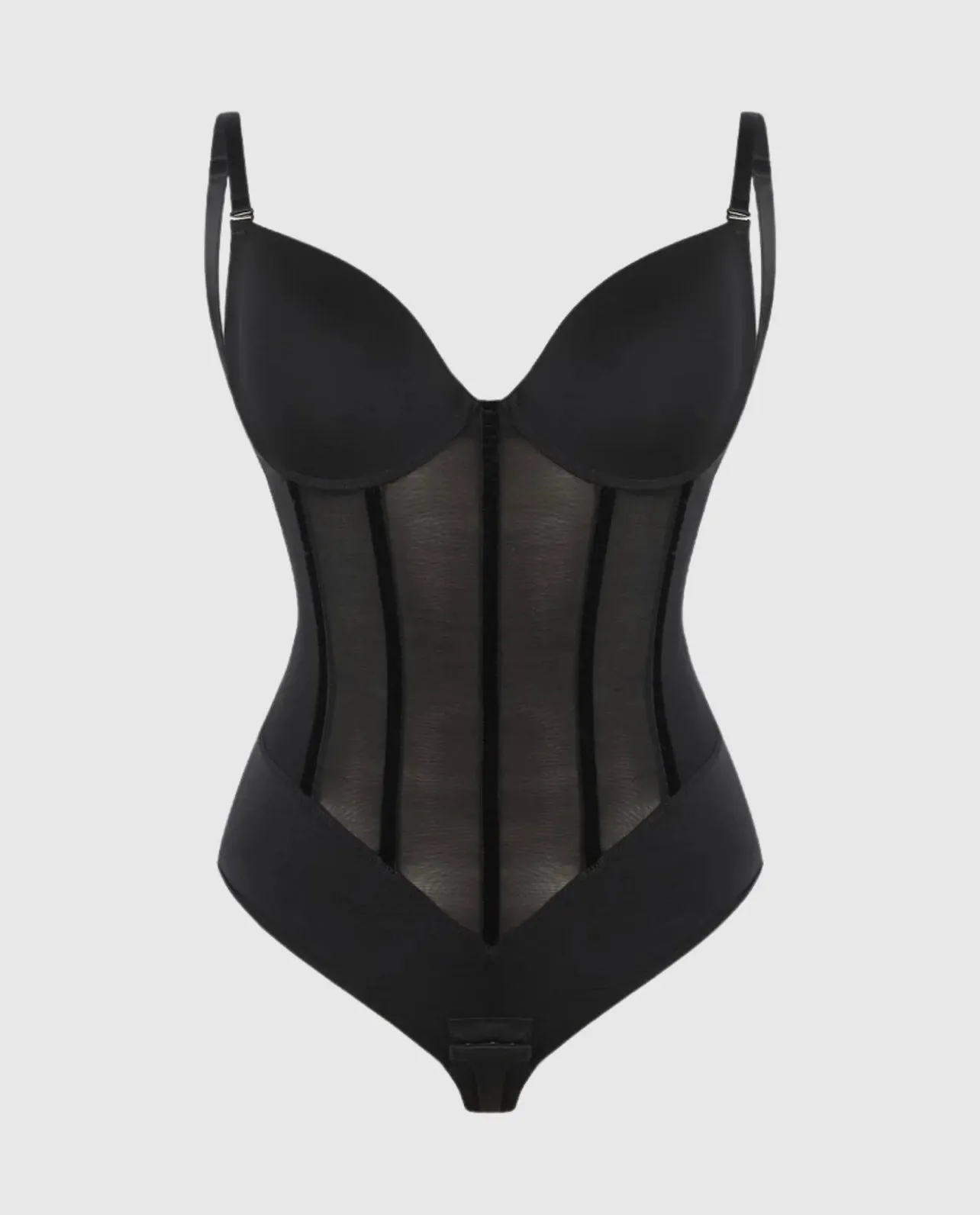 Sexy Bra Thong Bodysuit With Corset