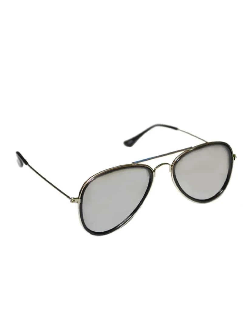 Silver Stylish Aviator Sunglass