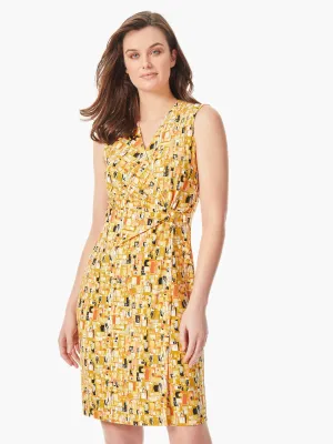 Sleeveless V-Neck Wrap Dress