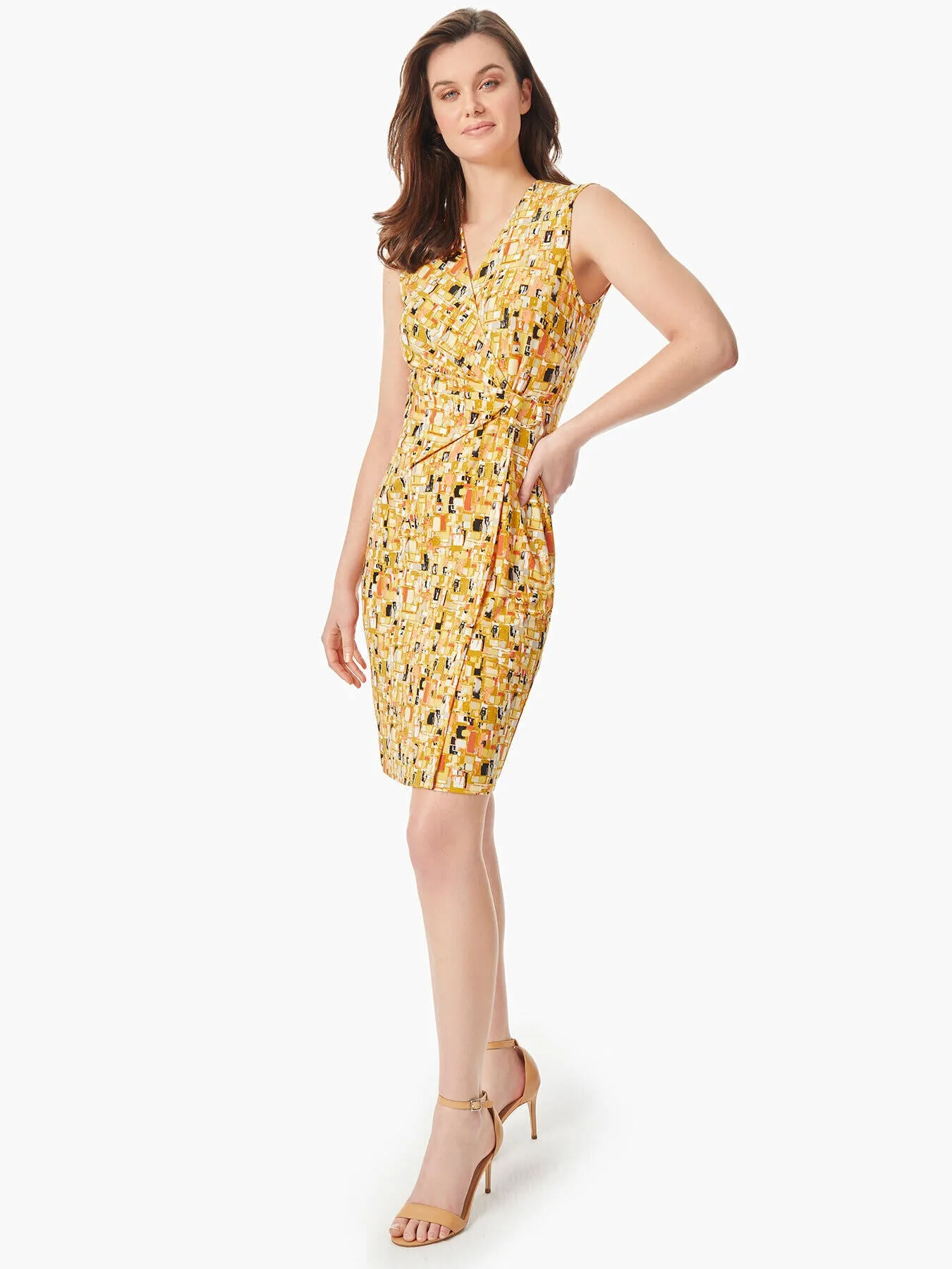 Sleeveless V-Neck Wrap Dress