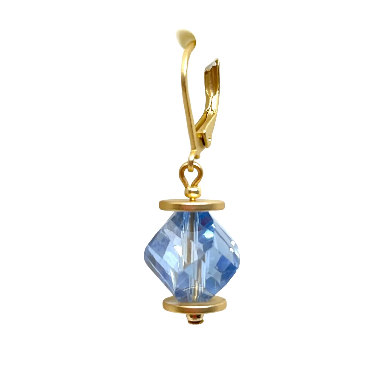 Slice Crystal Earrings - Blue