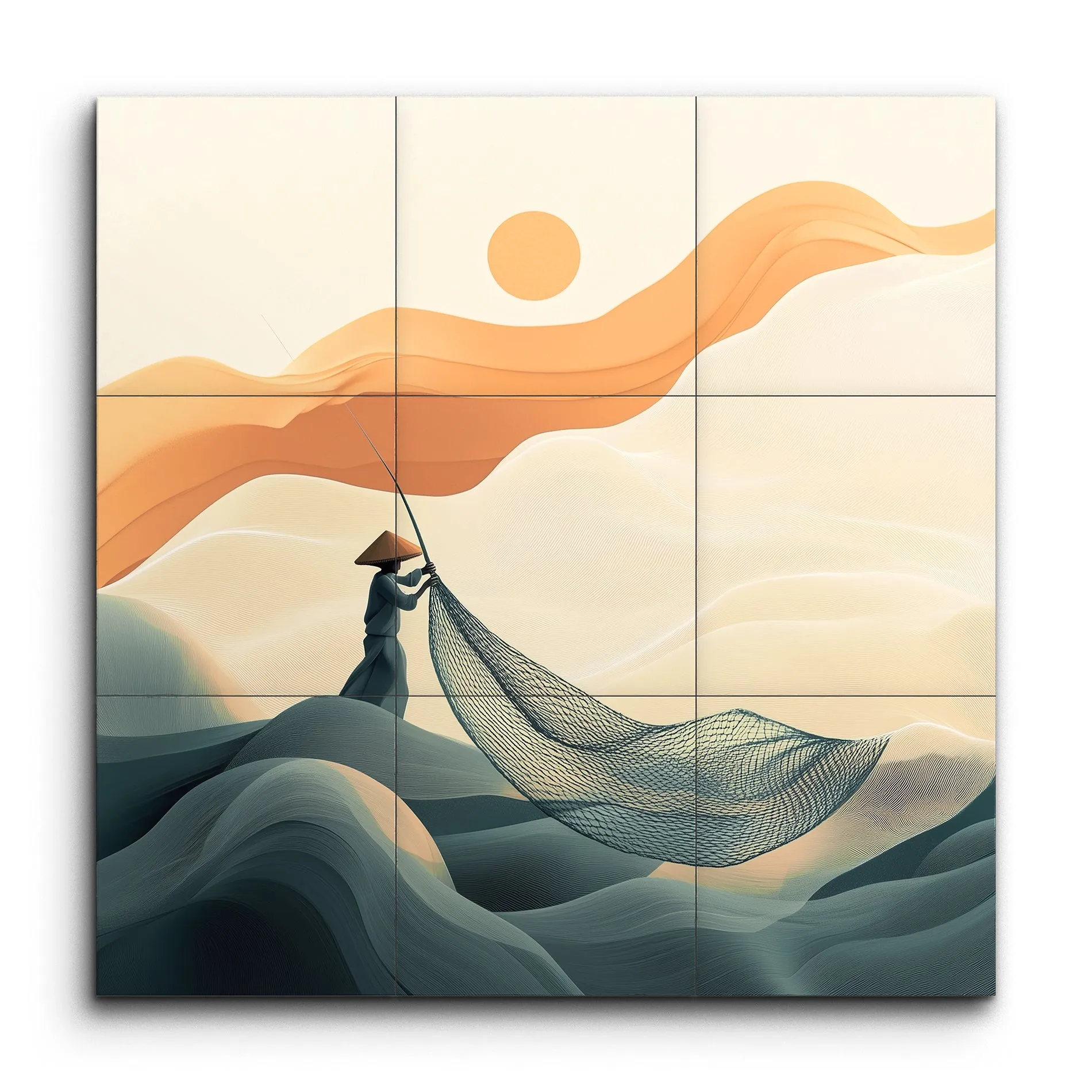 Solitary Serenity: Minimalist Landscape Art