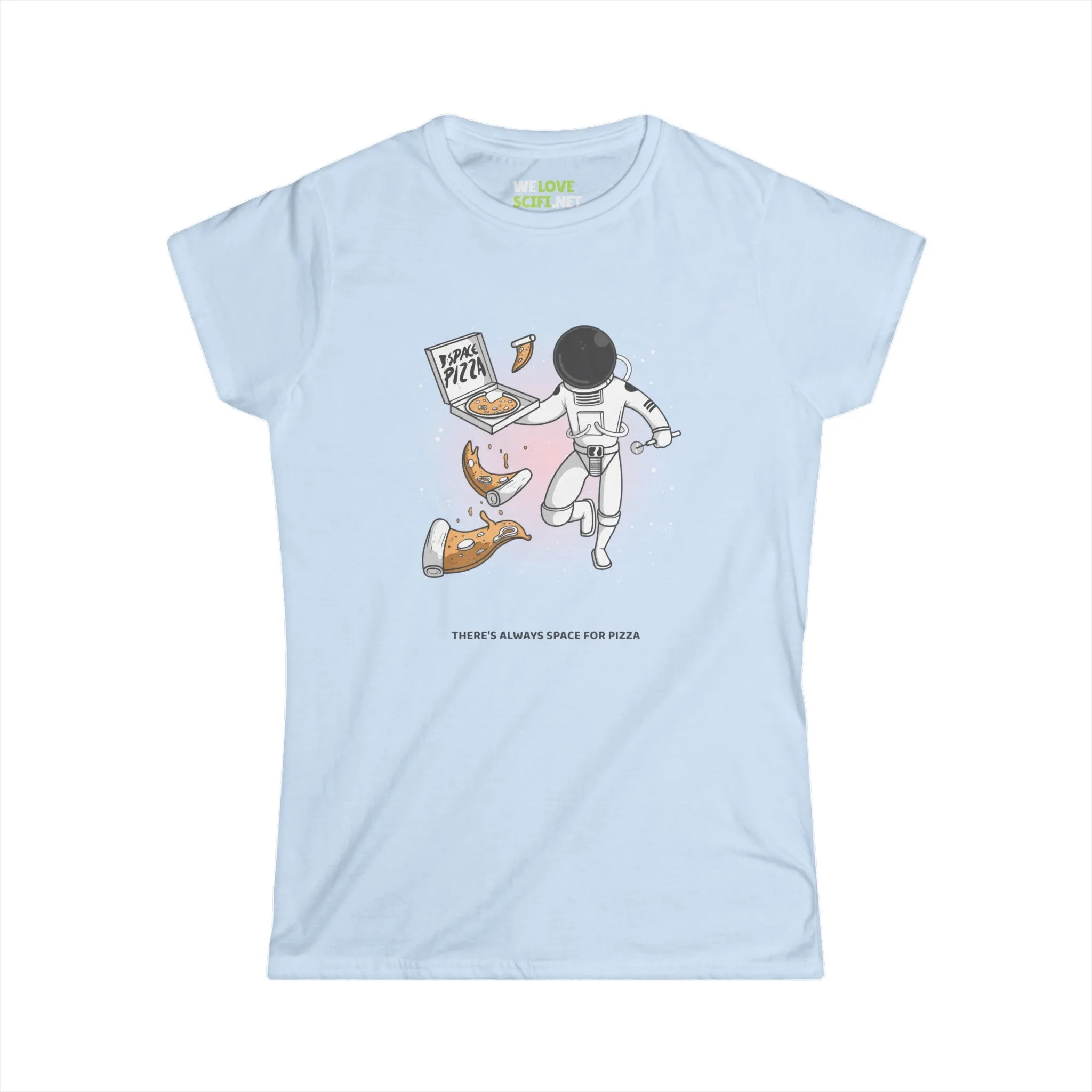 Space For Pizza Funny Astronaut Woman's Tee