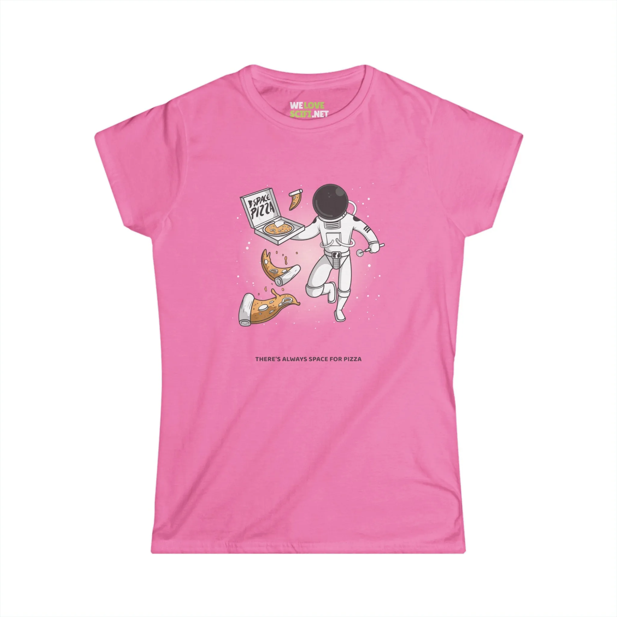 Space For Pizza Funny Astronaut Woman's Tee