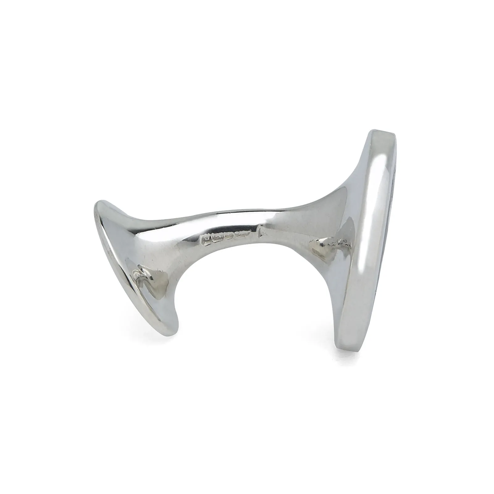 Spotted Burgundy and White Sterling Silver Enamelled Cufflinks