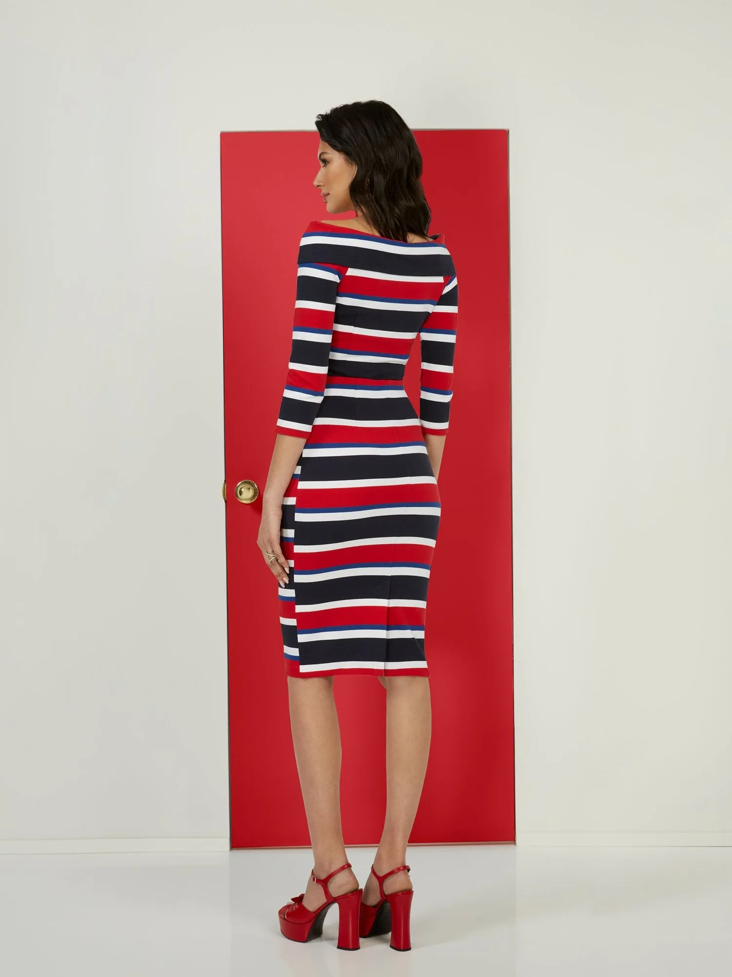 Striped Pencil Skirt