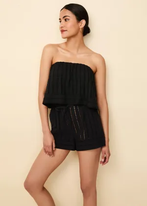 The Jennie Striped Eyelet Tube Top