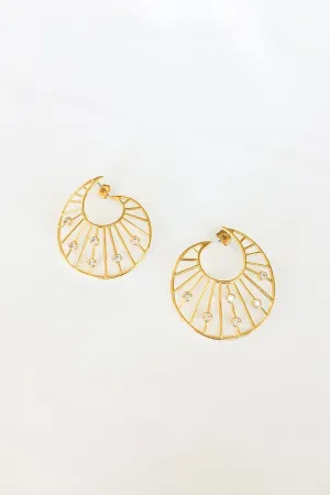 Étoile 18K Gold Crystal Earrings