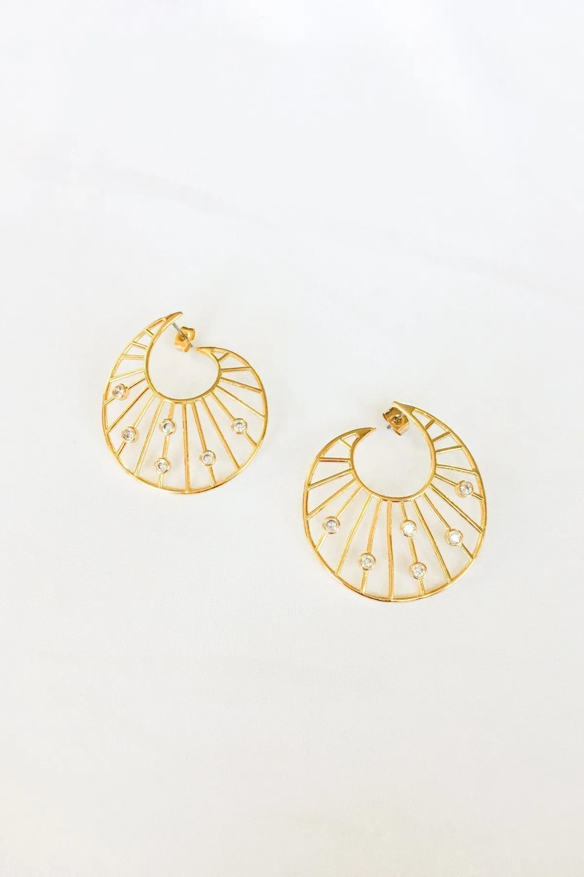 Étoile 18K Gold Crystal Earrings
