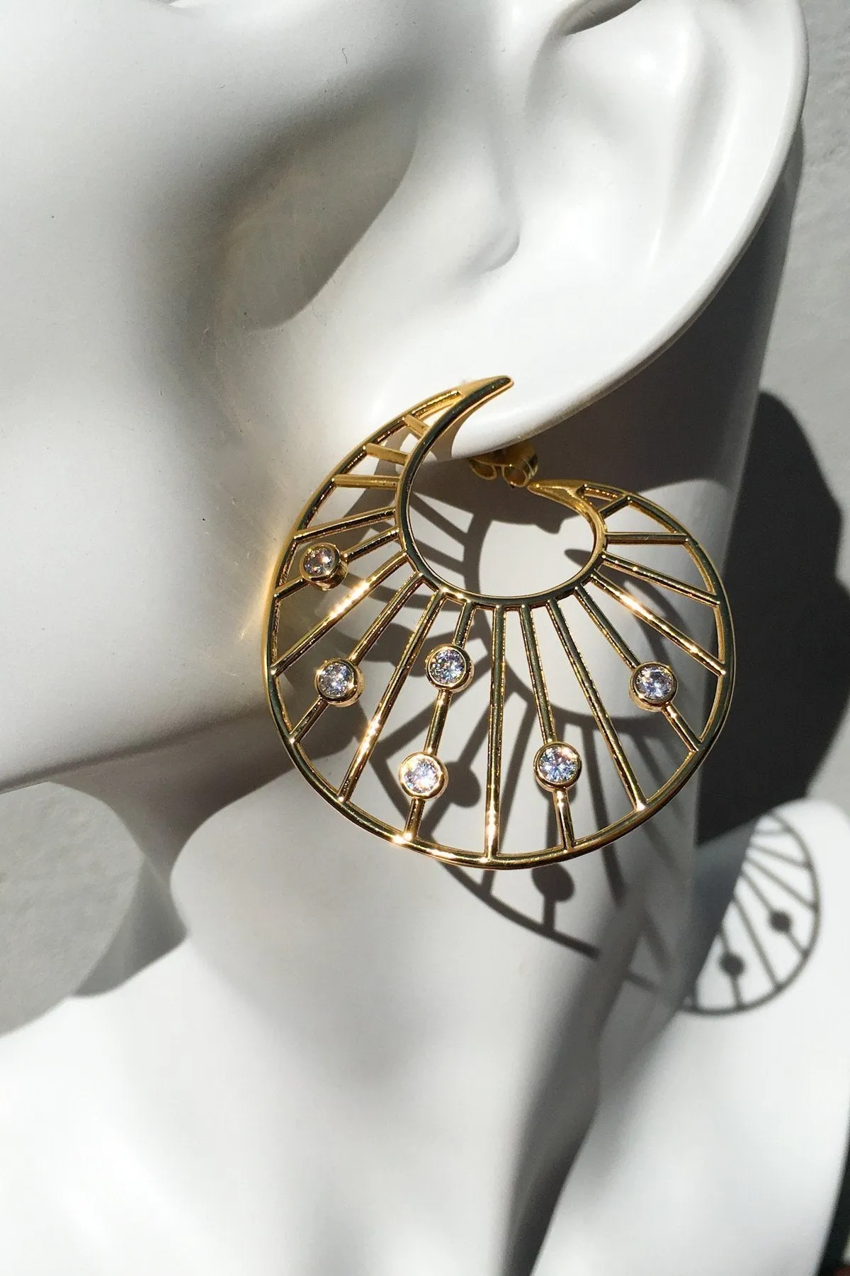 Étoile 18K Gold Crystal Earrings