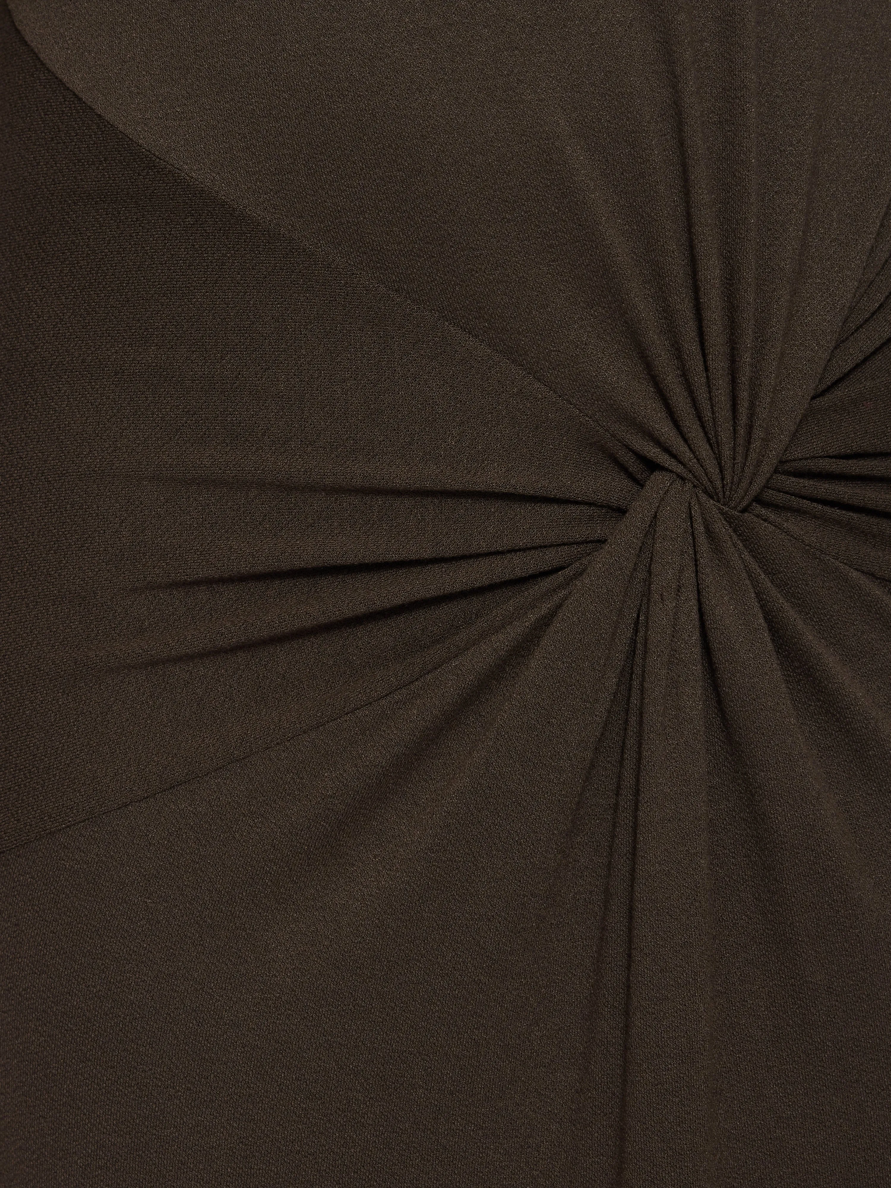 Twist Front Dress | Brown