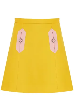 Valentino Garavani Wool And Silk Mini Skirt