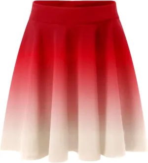 Women's A Line Midi Skirts Ruffles Solid Skirts Vintage Irregular Cute Holiday Elastic Skirt for Women Daily