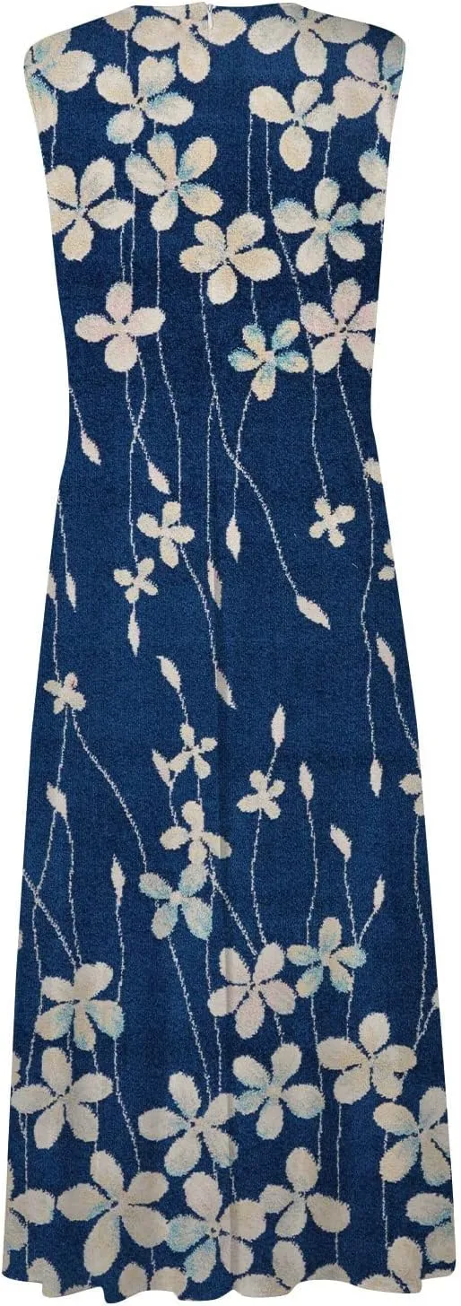 Womens Dresses Wrap V Neck Flowy Ruched Beach Dresses Sleeveless Floral Print Sundresses Elegant Maxi Dress